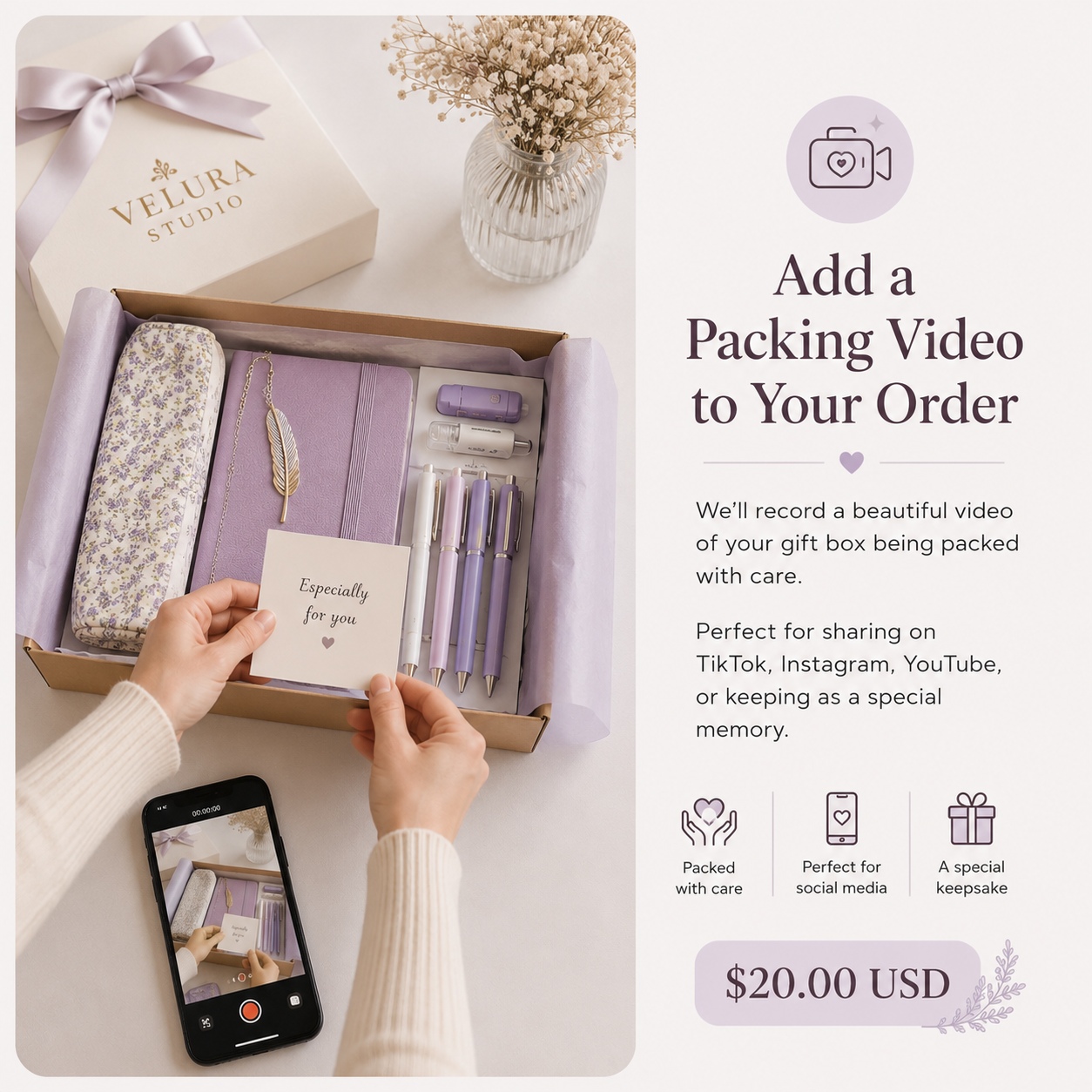 Add a Personalized Packing Video to Your Order