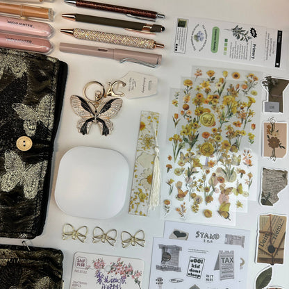 Gilded Midnight Box | Black and Gold Stationery Gift Set