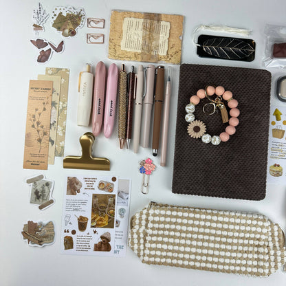 Cocoa Pearl Box | Brown Stationery Gift Set
