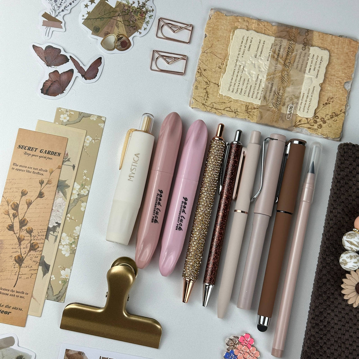 Cocoa Pearl Box | Brown Stationery Gift Set