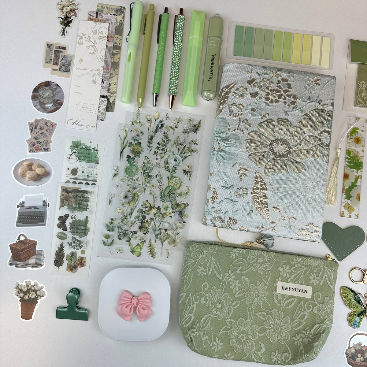 Meadow Charm Box | Sage Green Botanical Stationery Gift Box