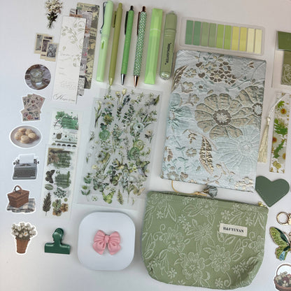 Meadow Charm Box | Sage Green Botanical Stationery Gift Box