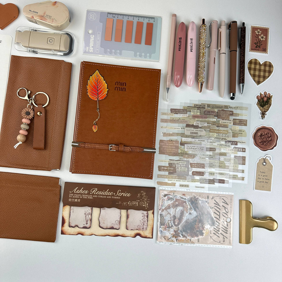 Amber Leaves Box | Autumn Stationery Gift Set