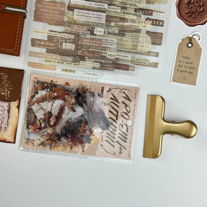 Amber Leaves Box | Autumn Stationery Gift Set