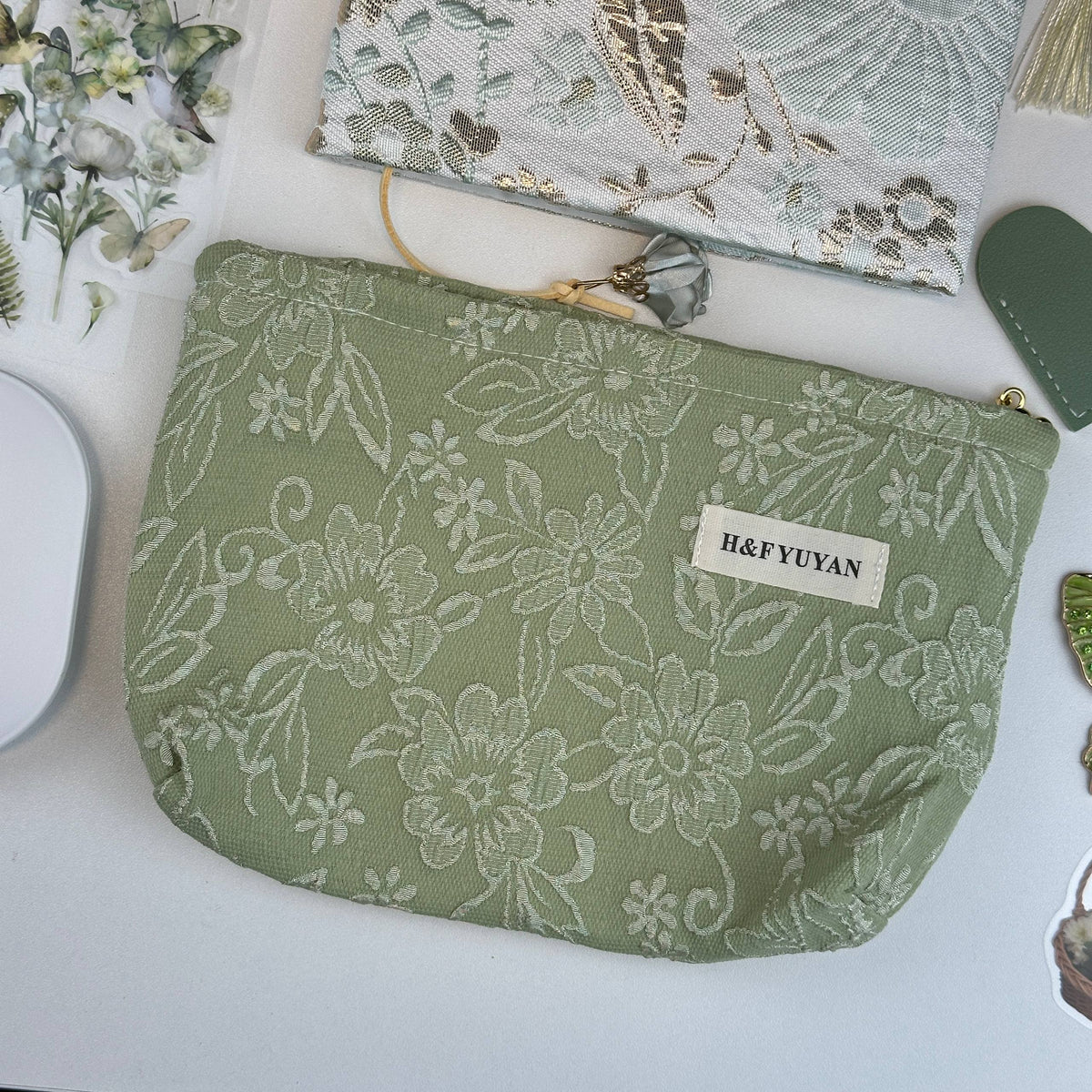 Meadow Charm Box | Sage Green Botanical Stationery Gift Box