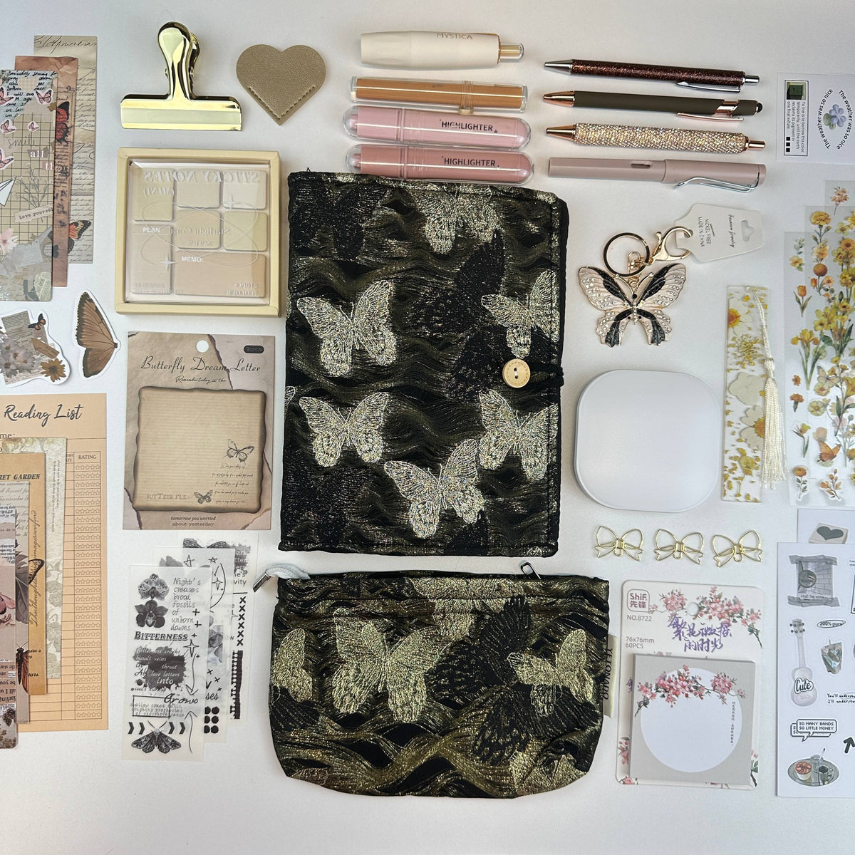 Gilded Midnight Box | Black and Gold Stationery Gift Set