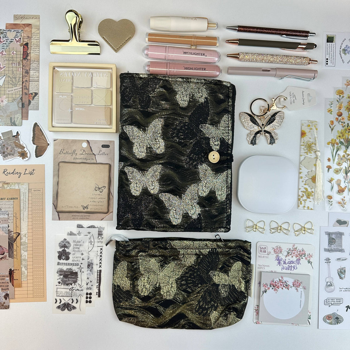 Gilded Midnight Box | Black and Gold Stationery Gift Set