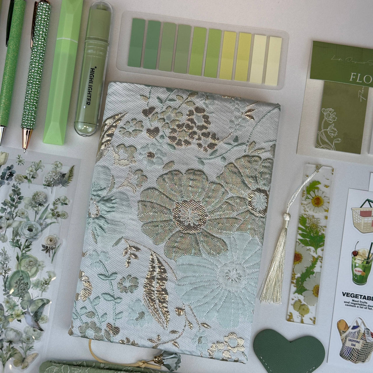 Meadow Charm Box | Sage Green Botanical Stationery Gift Box