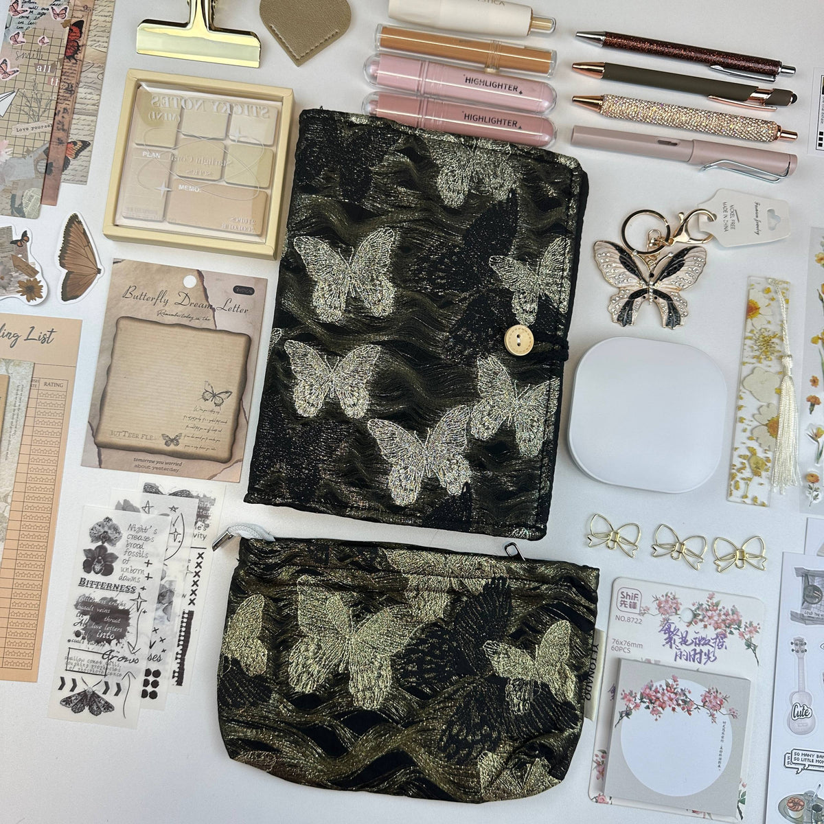 Gilded Midnight Box | Black and Gold Stationery Gift Set