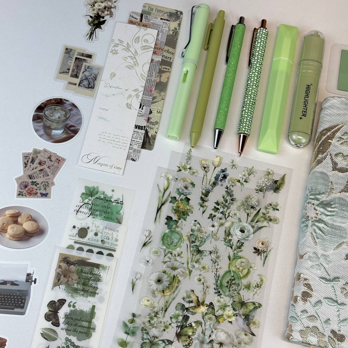 Meadow Charm Box | Sage Green Botanical Stationery Gift Box